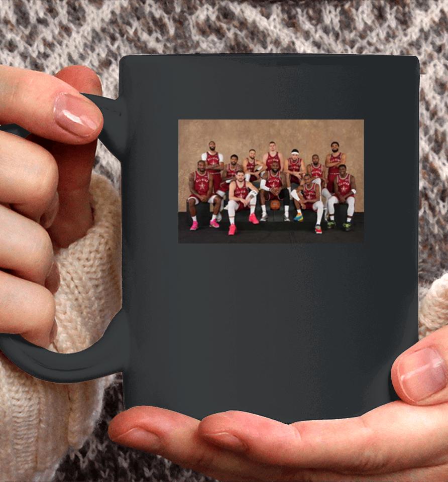 Photoshoot Before Match Of The Western Team Line Up Nba All Star Indianapolis 2024 Coffee Mug