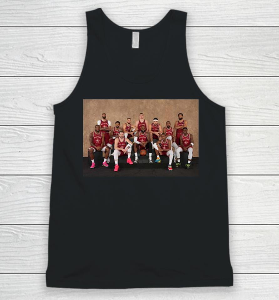 Photoshoot Before Match Of The Western Team Line Up Nba All Star Indianapolis 2024 Unisex Tank Top