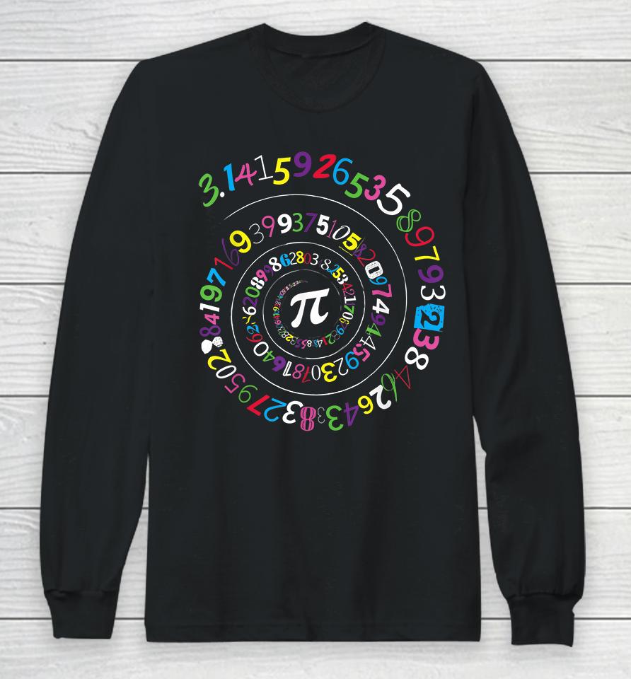 Pi Color Numbers Pi Day Long Sleeve T-Shirt