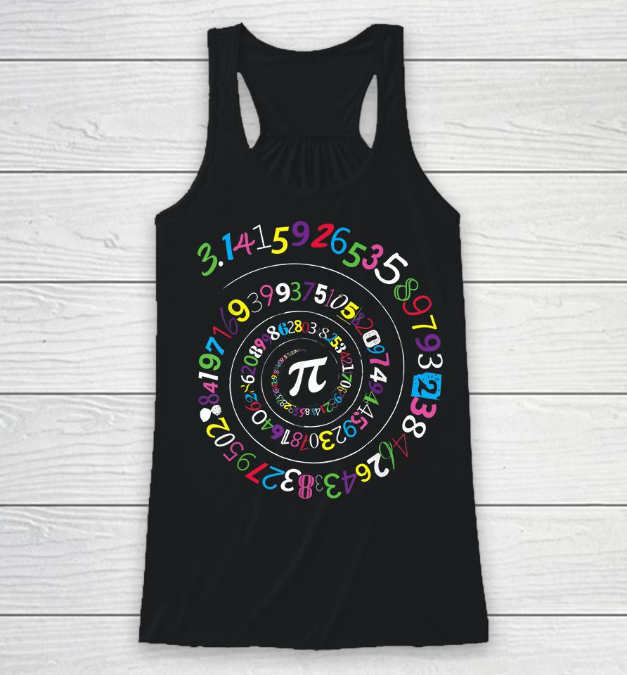 Pi Color Numbers Pi Day Racerback Tank