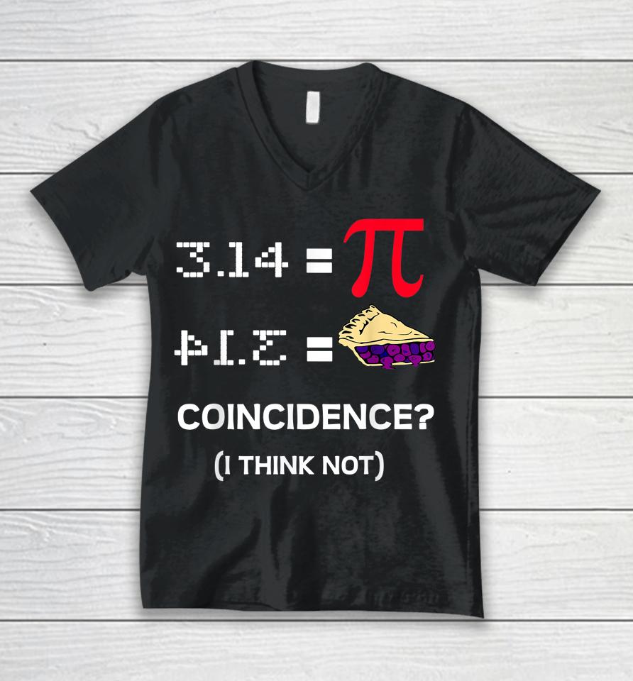 Pi Day 3,14 Pi Symbol Science And Math Teacher Gift Unisex V-Neck T-Shirt