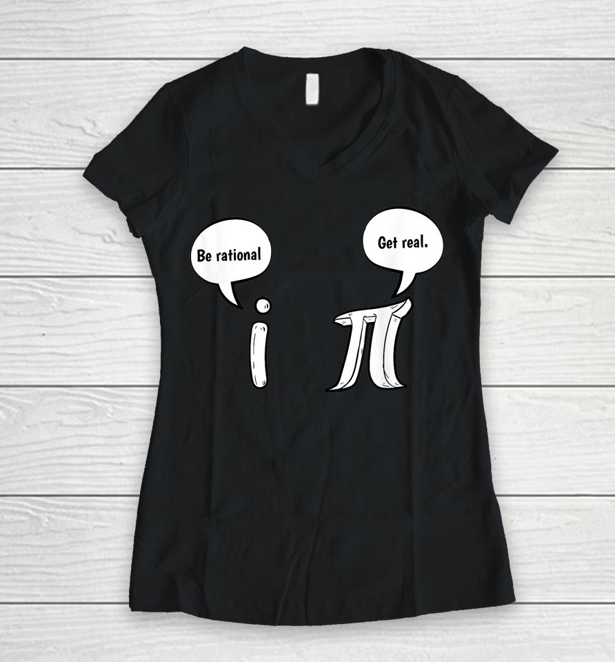 Pi Day Gift Funny Women V-Neck T-Shirt