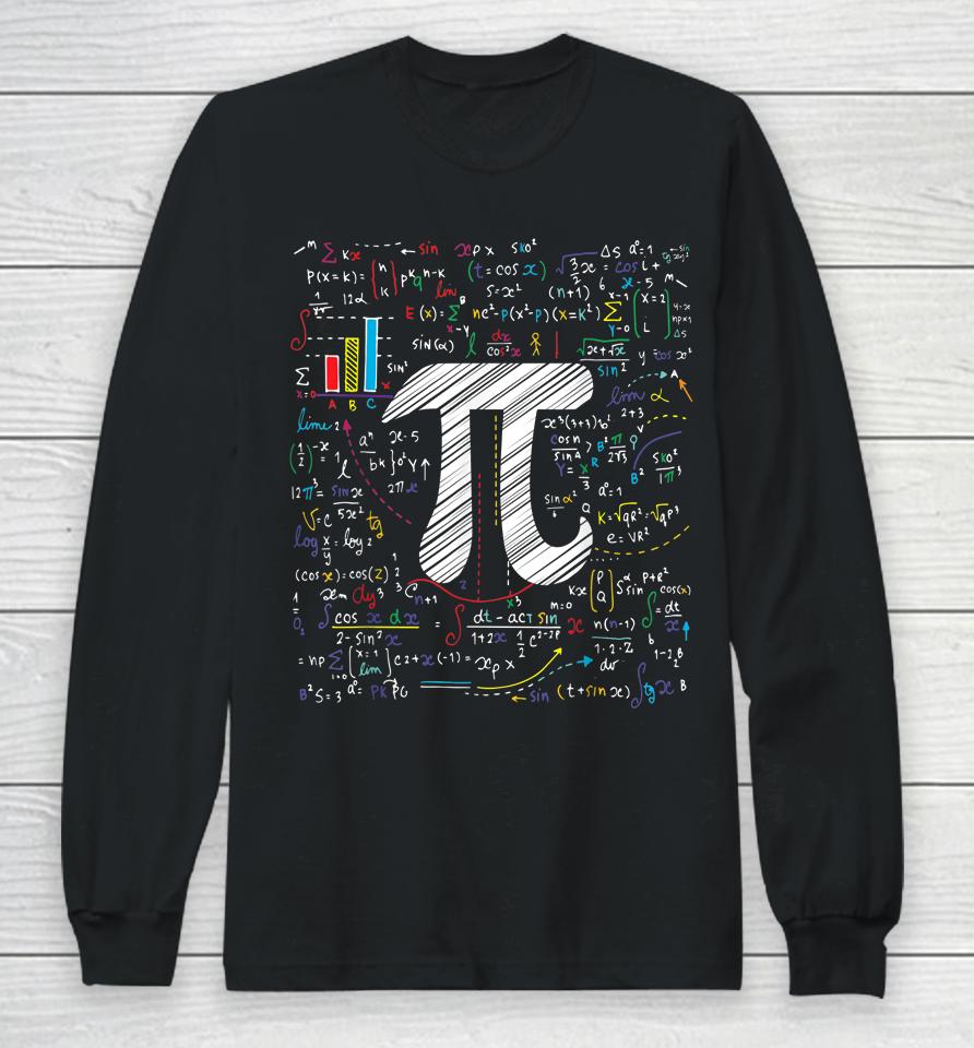 Pi Day Math Equation Teacher Student Geek Gifts Long Sleeve T-Shirt