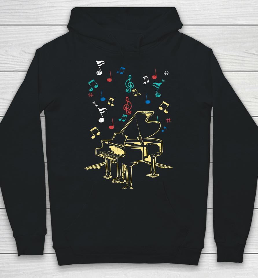 Piano Notes Fly To Success Play Music Grand Concert Hoodie