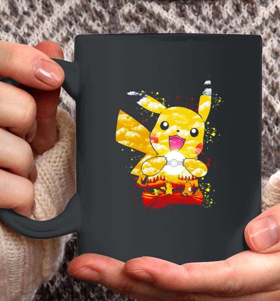 Pichu Pikachu And Raichu Electric Evolution Painting Coffee Mug