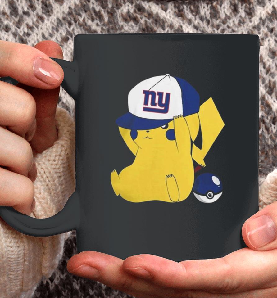 Pikachu Wear The Hat New York Giants Football Logo Coffee Mug