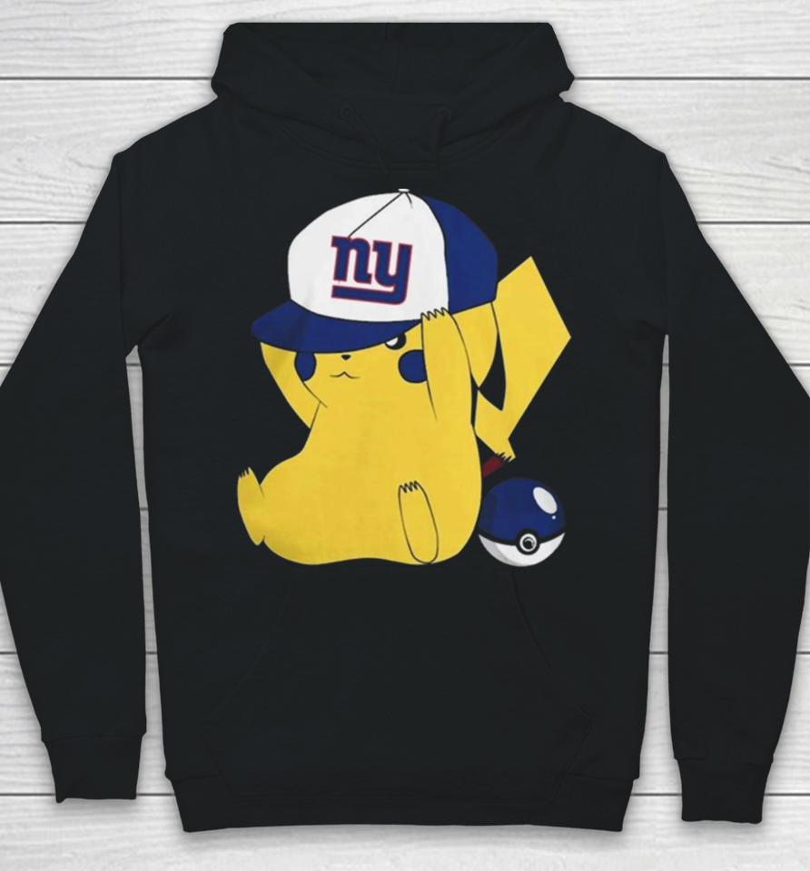 Pikachu Wear The Hat New York Giants Football Logo Hoodie
