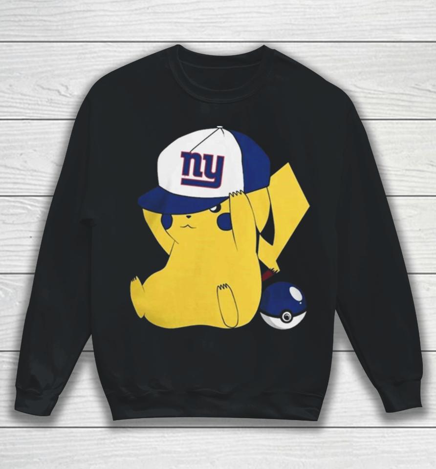 Pikachu Wear The Hat New York Giants Football Logo Sweatshirt