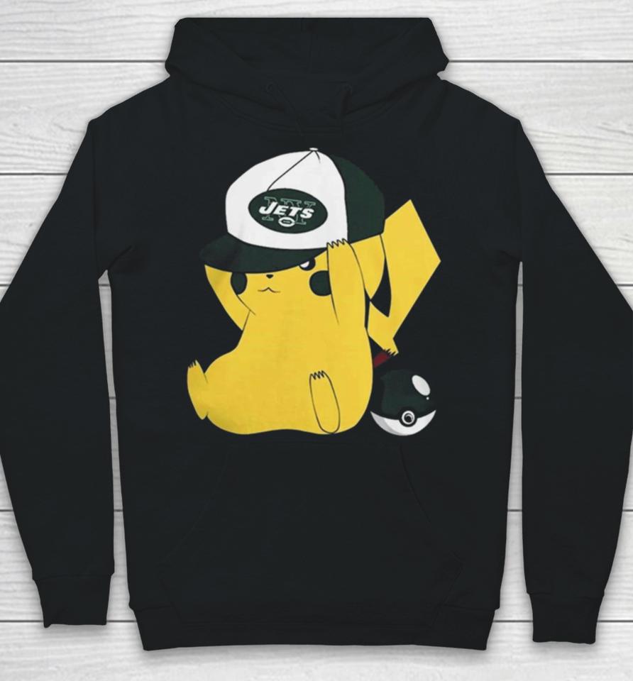 Pikachu Wear The Hat New York Jets Football Logo Hoodie
