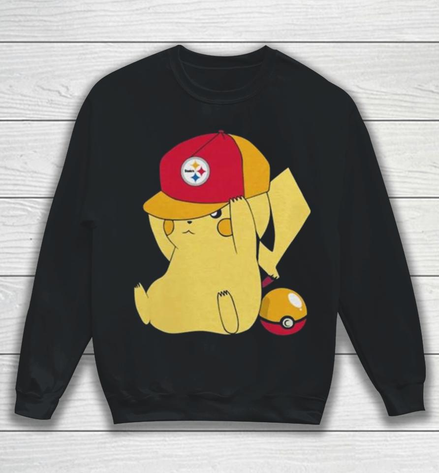 Pikachu Wear The Hat Pittsburgh Steelers Football Logo Sweatshirt