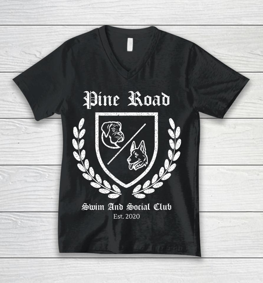 Pine Road Swim And Social Unisex V-Neck T-Shirt
