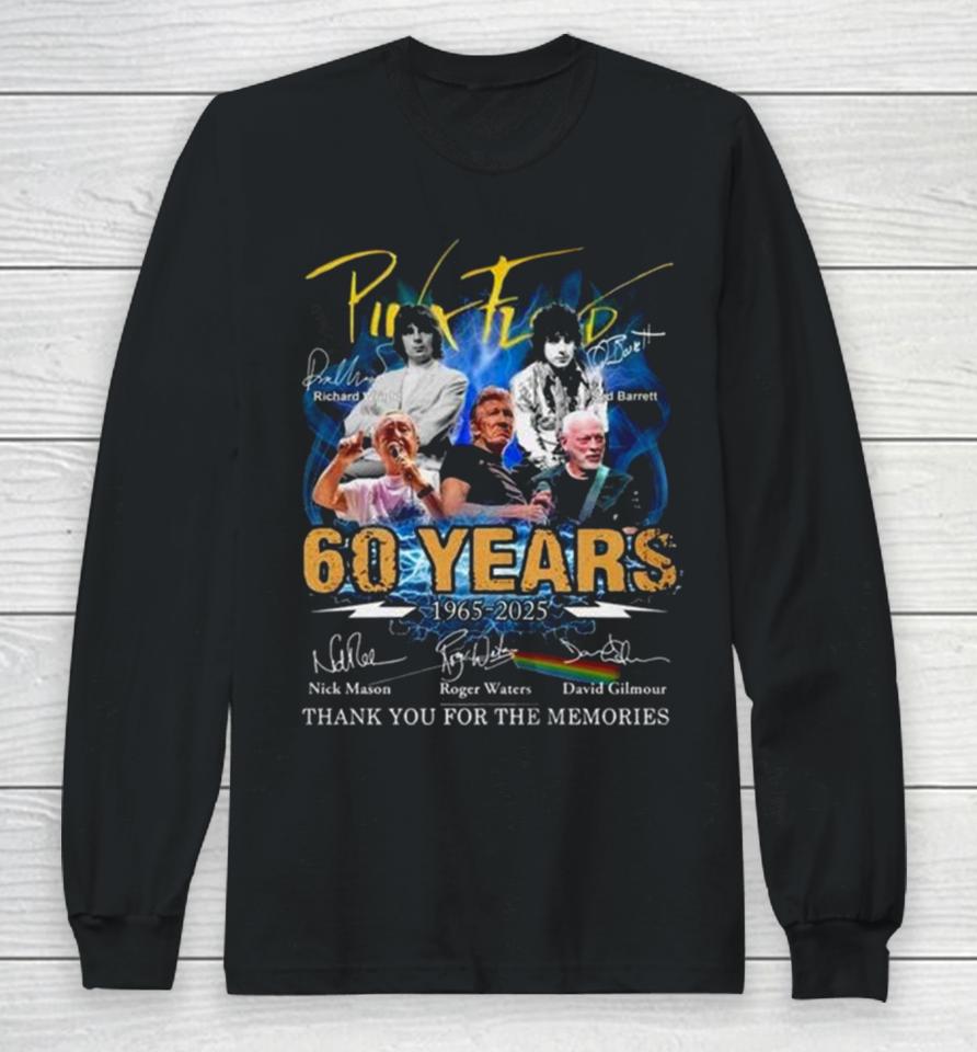 Pink Floyd 60 Years 1965 – 2025 Thank You For The Memories Signatures Long Sleeve T-Shirt