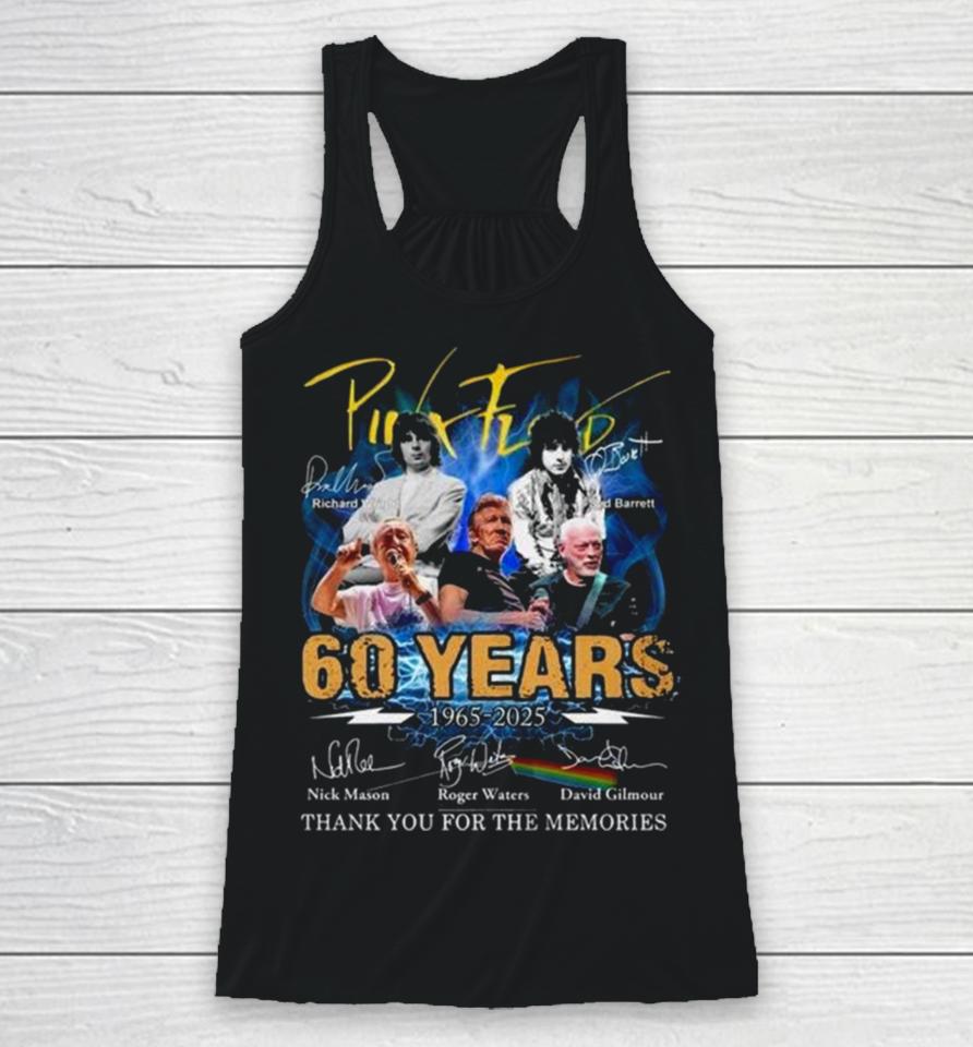 Pink Floyd 60 Years 1965 – 2025 Thank You For The Memories Signatures Racerback Tank