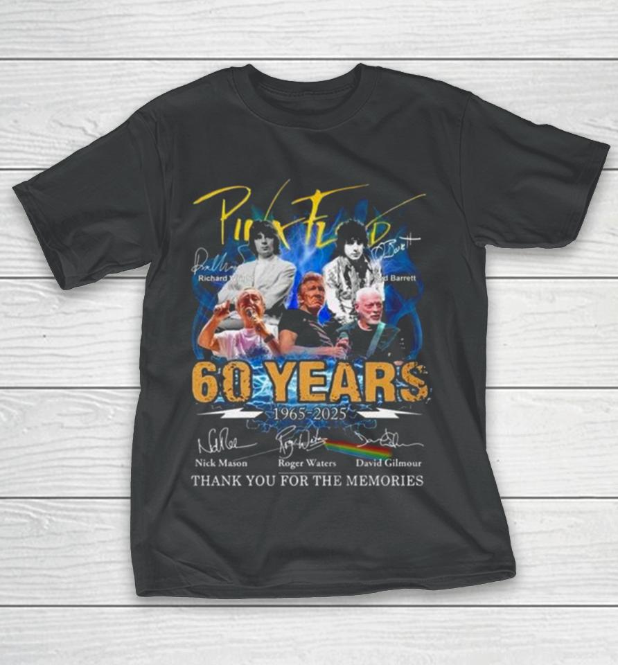 Pink Floyd 60 Years 1965 – 2025 Thank You For The Memories Signatures T-Shirt