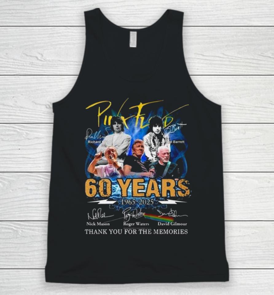 Pink Floyd 60 Years 1965 – 2025 Thank You For The Memories Signatures Unisex Tank Top