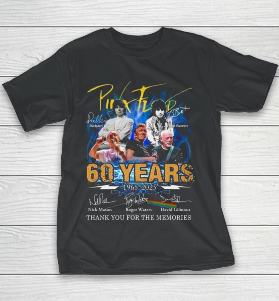 Pink Floyd 60 Years 1965 – 2025 Thank You For The Memories Signatures Youth T-Shirt