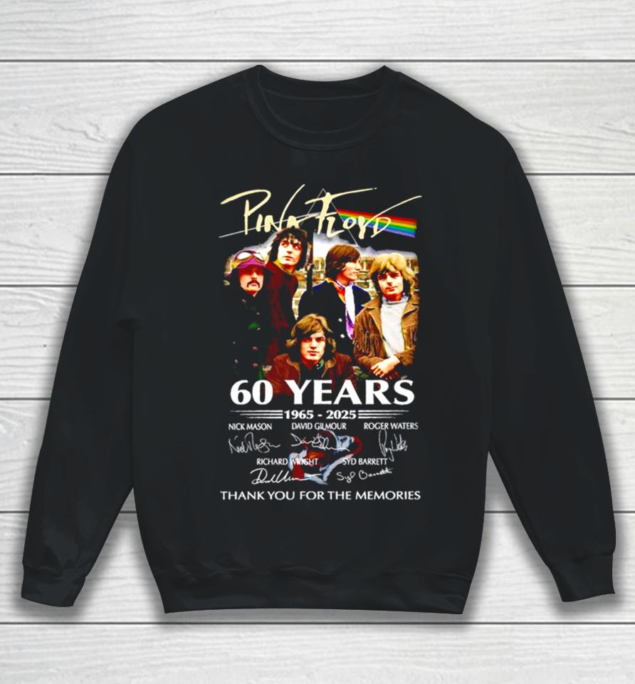 Pink Floyd Band 60 Years 1965 2025 Thank You For The Memories Signatures Sweatshirt