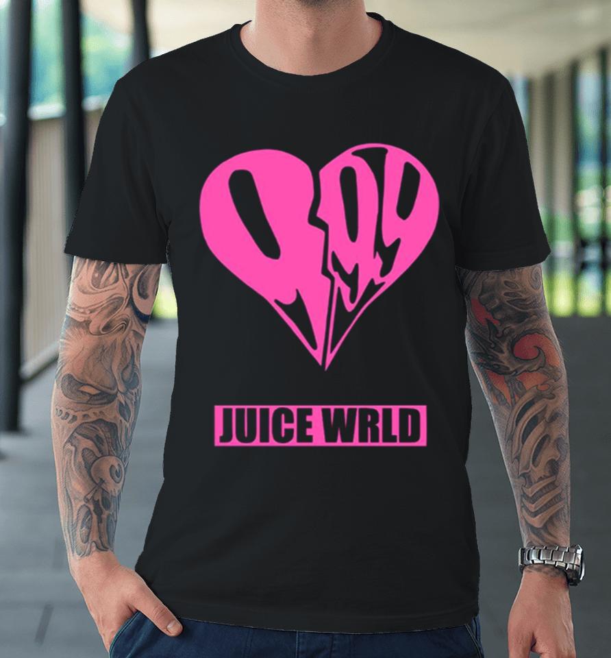 Pink Heart Juice Wrld 999 Merchandise Premium T-Shirt