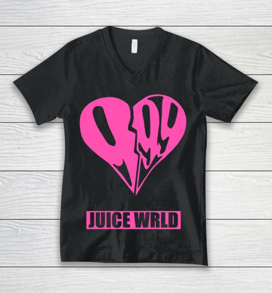 Pink Heart Juice Wrld 999 Merchandise Unisex V-Neck T-Shirt