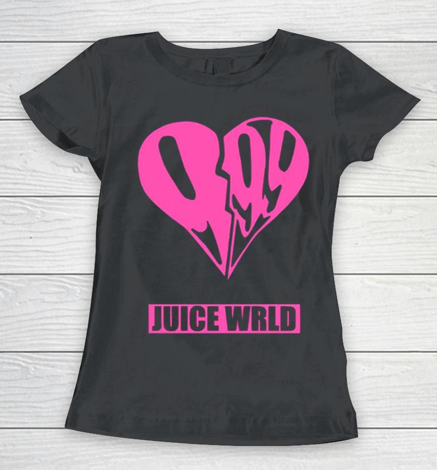 Pink Heart Juice Wrld 999 Merchandise Women T-Shirt