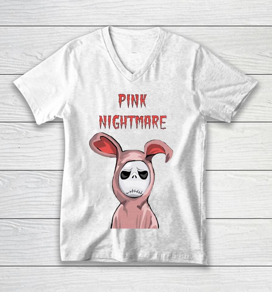 Pink Nightmare Before Christmas Unisex V-Neck T-Shirt