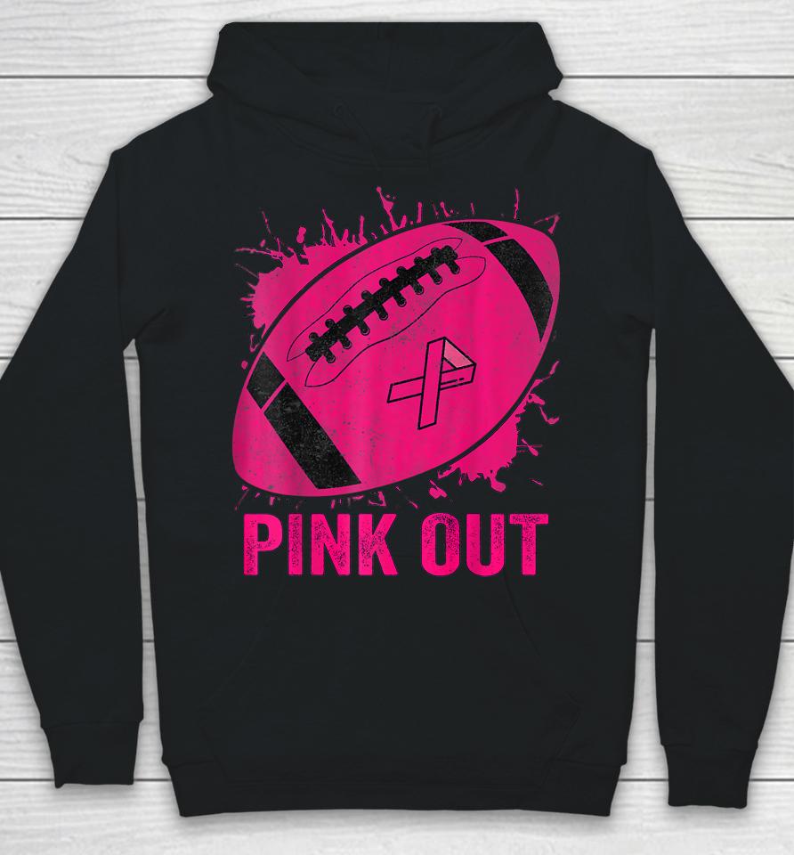 Pink Out Breast Cancer Awareness Football Breast Cancer Hoodie