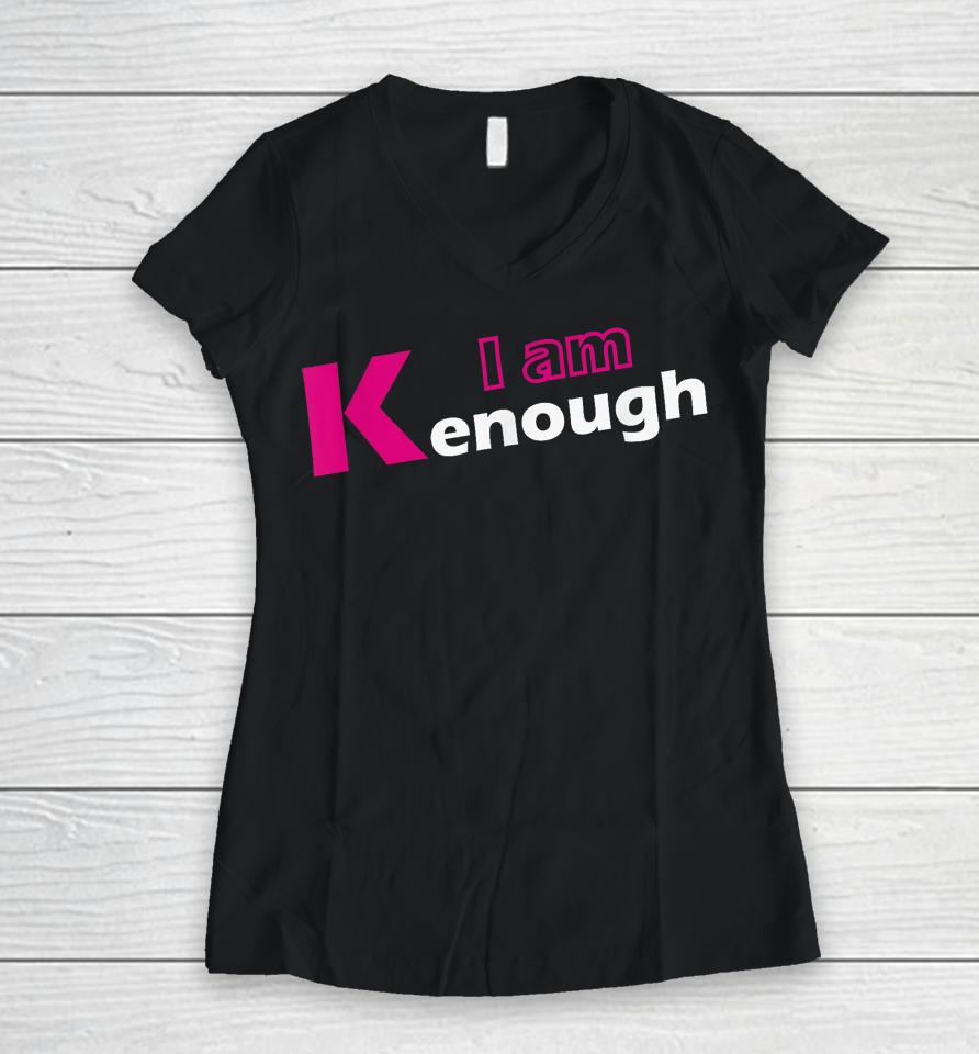|Pinky I'm Ken I Am Ken Funny Enough Women V-Neck T-Shirt