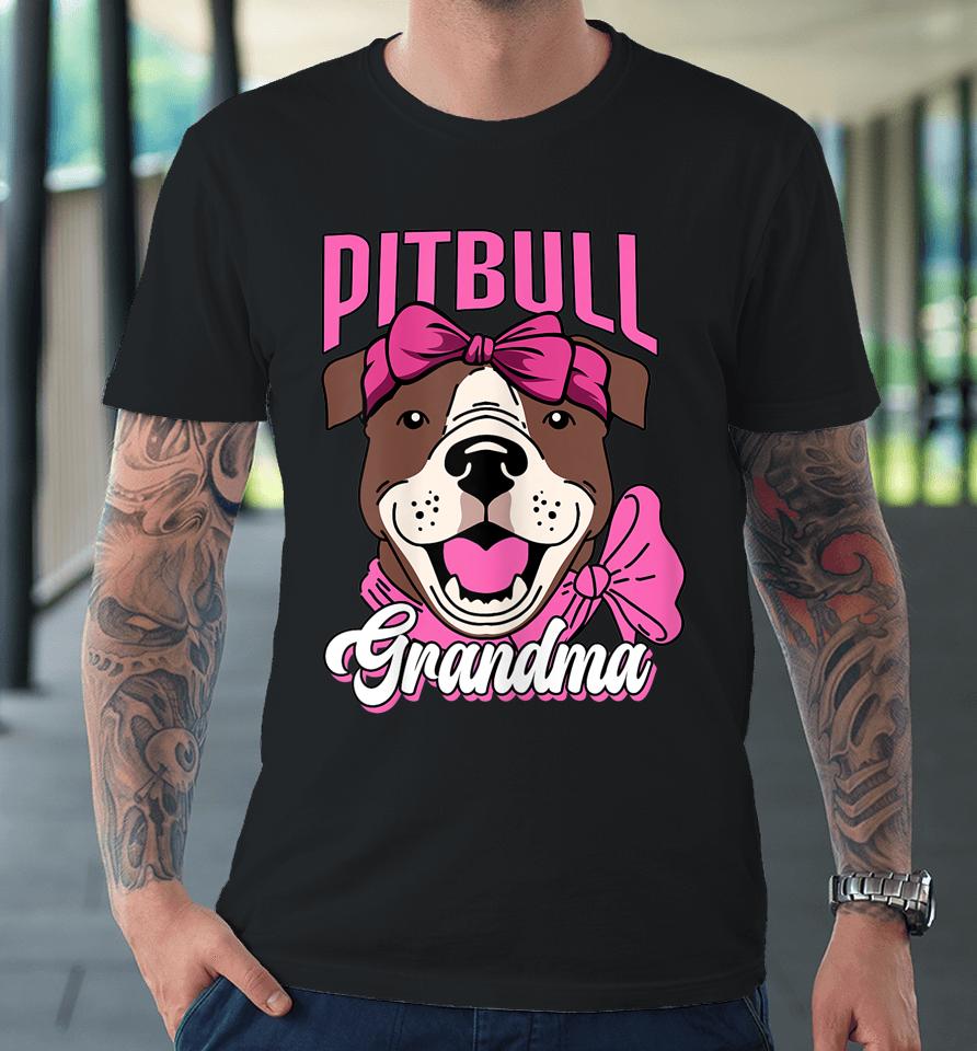 Pitbull Grandma Pittie Dog Lover Mom Mother's Day Premium T-Shirt