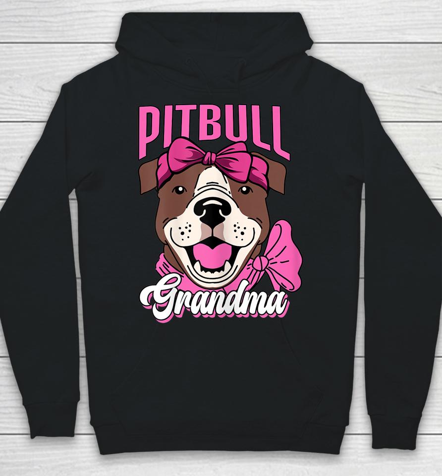 Pitbull Grandma Pittie Dog Lover Mom Mother's Day Hoodie