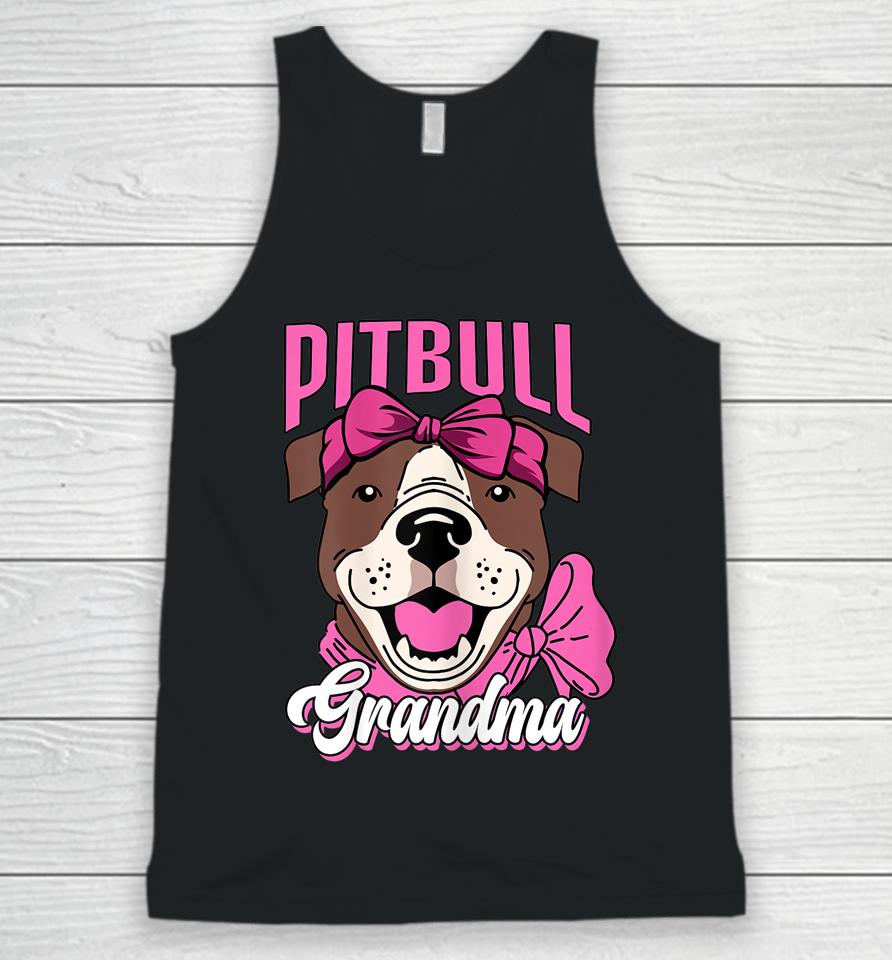 Pitbull Grandma Pittie Dog Lover Mom Mother's Day Unisex Tank Top