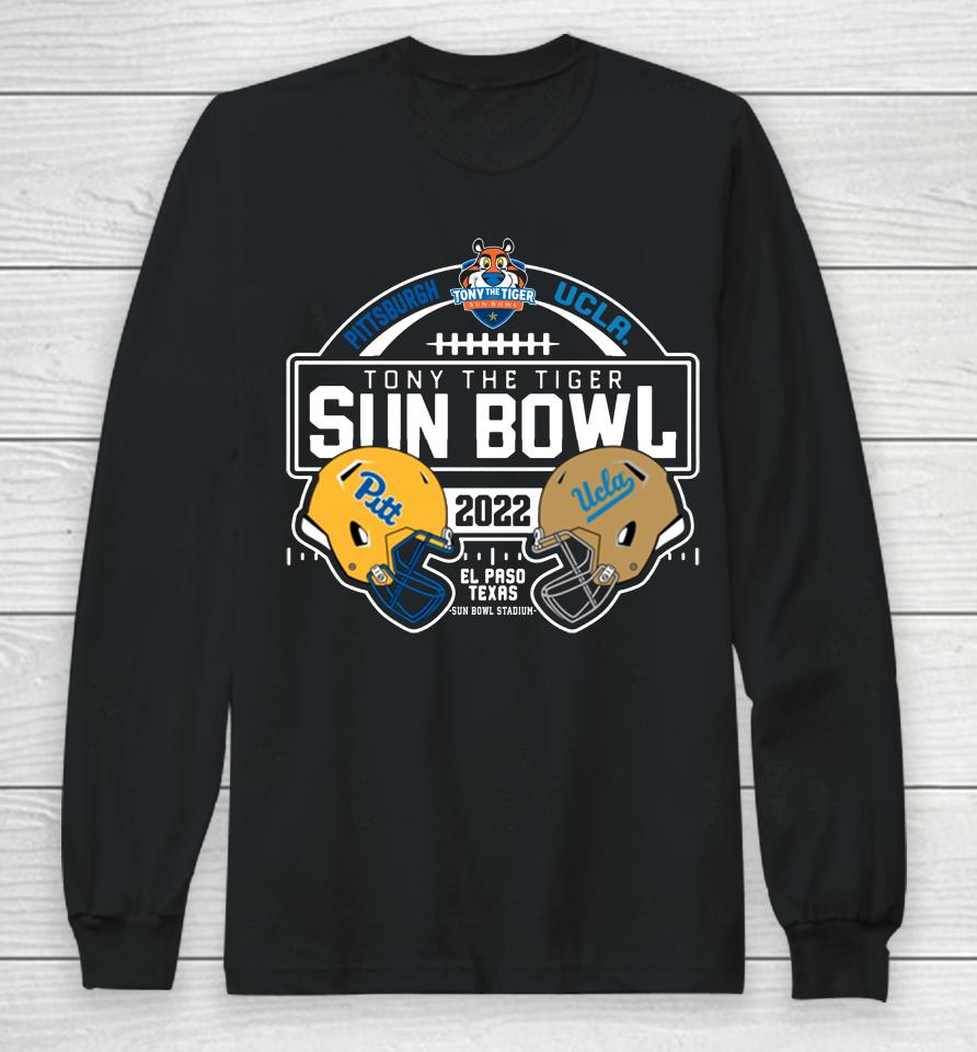 Pitt Panthers Vs Ucla 2022 Sun Bowl Match-Up Black Long Sleeve T-Shirt