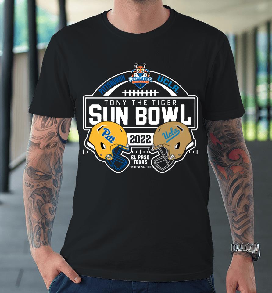 Pitt Panthers Vs Ucla 2022 Sun Bowl Match-Up Black Premium T-Shirt