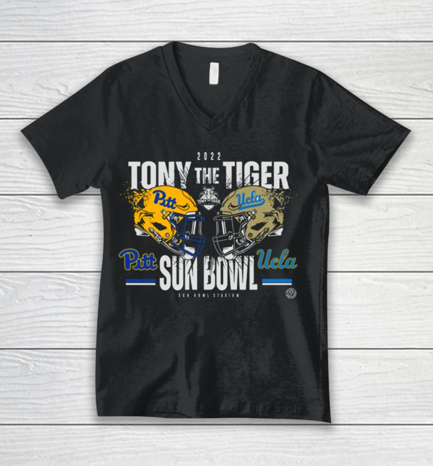 Pitt Panthers Vs Ucla Bruins 2022 Sun Bowl Unisex V-Neck T-Shirt