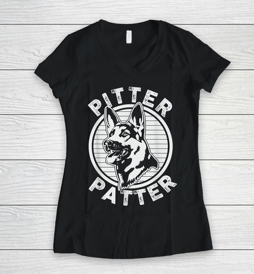 Pitter Patter Women V-Neck T-Shirt