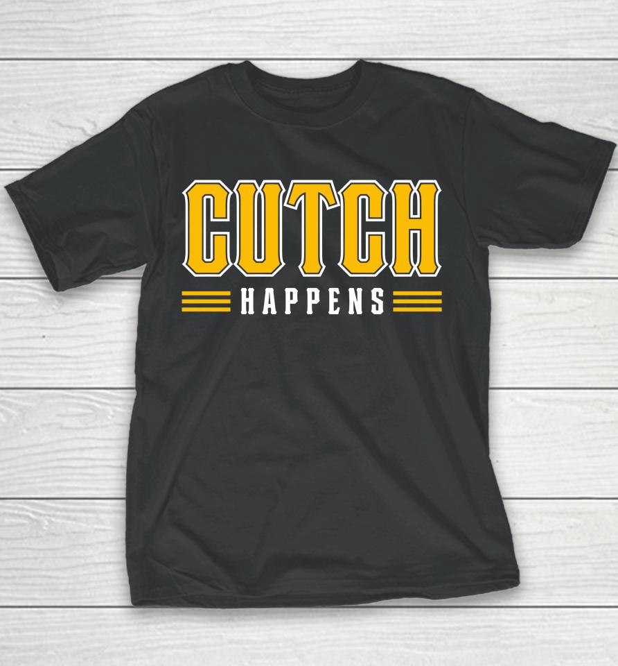 Pittsburgh Clothing Merch Aj Burnett Cutch Happens 2023 Youth T-Shirt