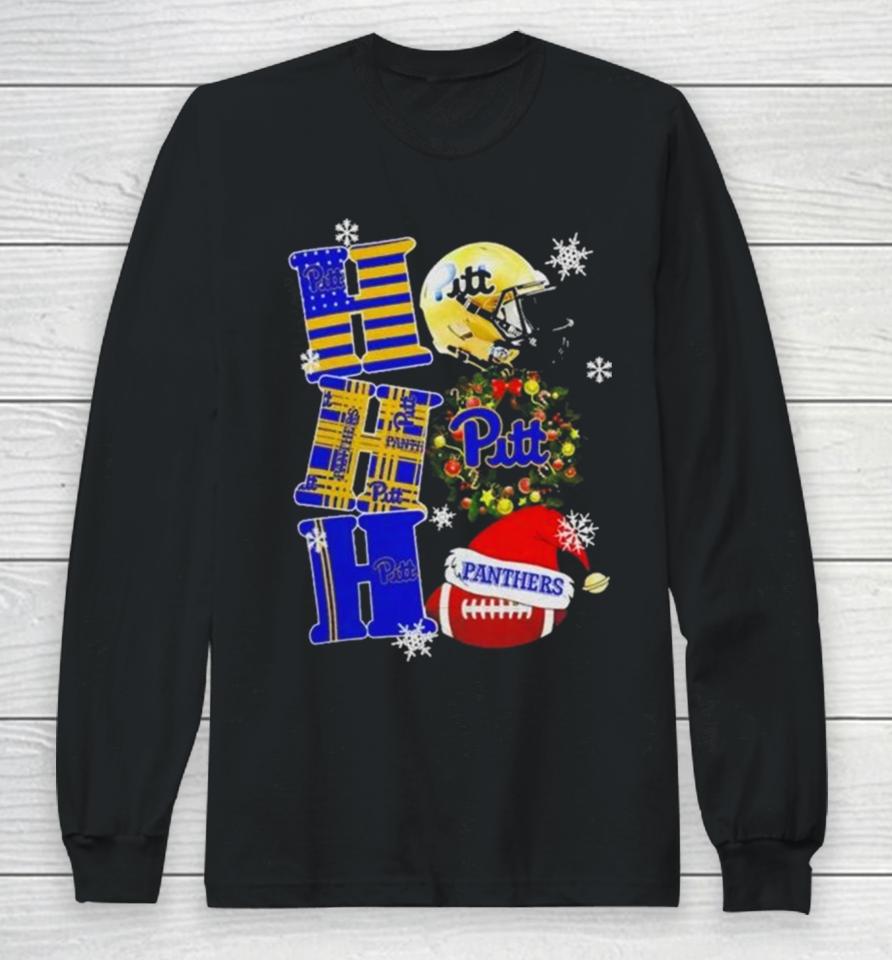 Pittsburgh Panthers Ncaa Ho Ho Ho Christmas Long Sleeve T-Shirt