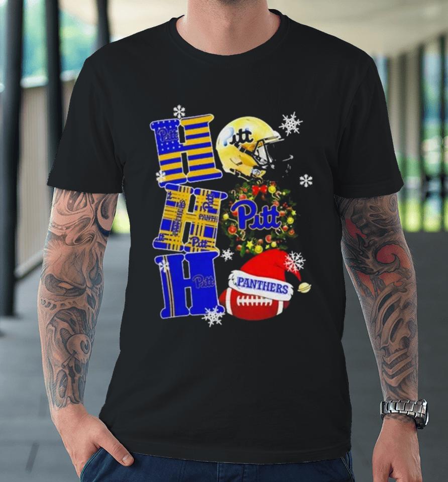 Pittsburgh Panthers Ncaa Ho Ho Ho Christmas Premium T-Shirt