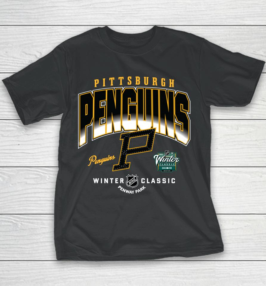 Pittsburgh Penguins 2023 Nhl Winter Classic Fade Youth T-Shirt
