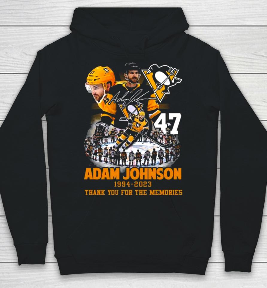 Pittsburgh Penguins Adam Johnson 1994 2023 Thank You For The Memories Signature Hoodie