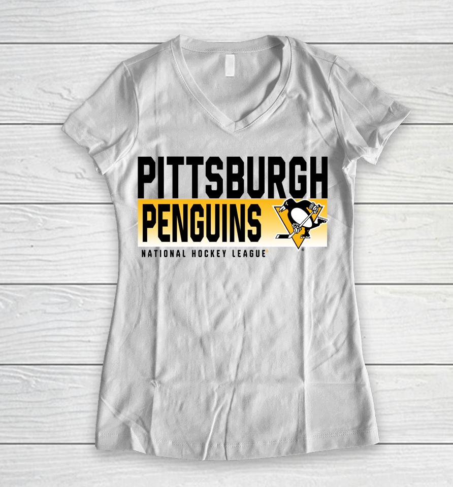 Pittsburgh Penguins Fanatics Branded Jet Speed Women V-Neck T-Shirt