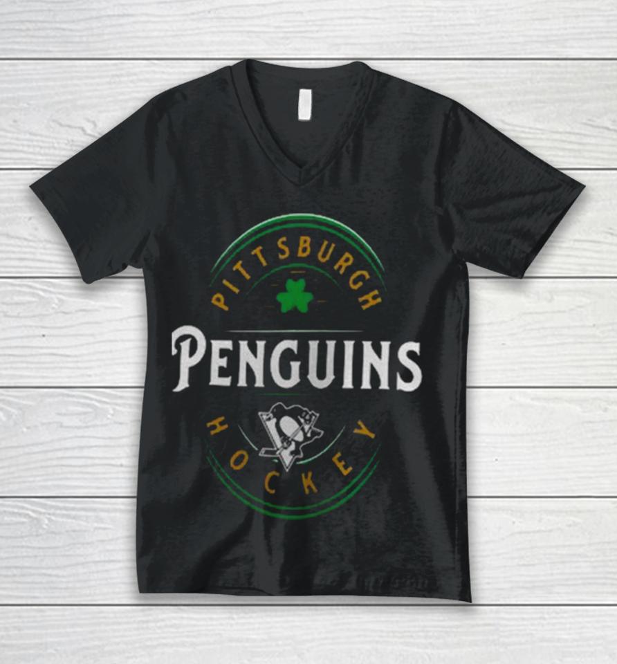 Pittsburgh Penguins Fanatics Branded St. Patrick’s Day Forever Lucky Unisex V-Neck T-Shirt