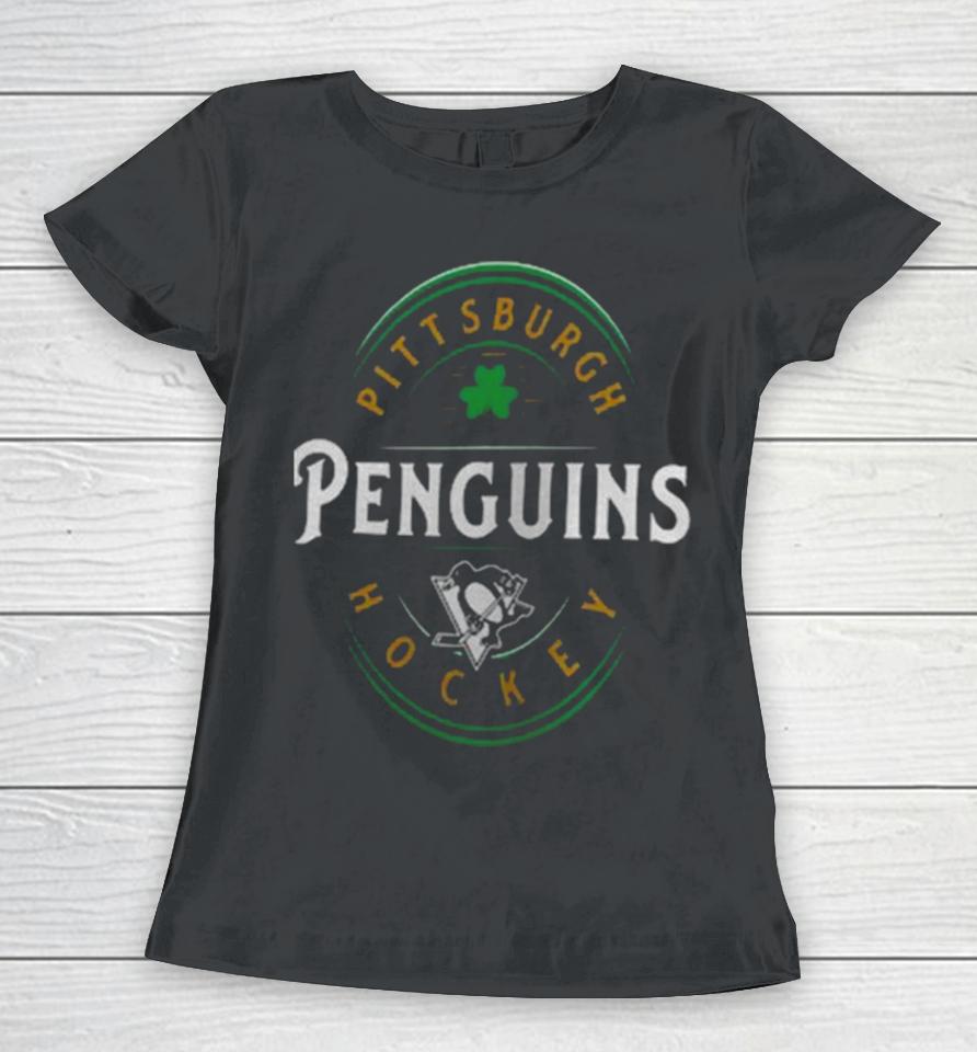 Pittsburgh Penguins Fanatics Branded St. Patrick’s Day Forever Lucky Women T-Shirt