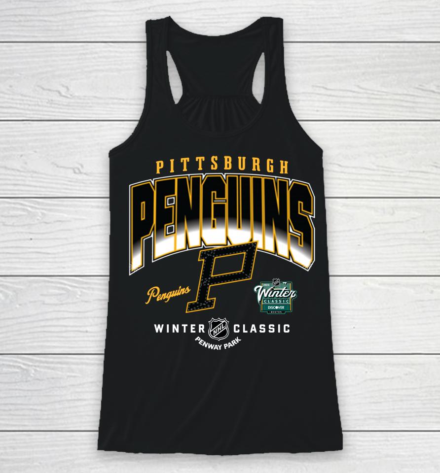 Pittsburgh Penguins Mitchell Fand Ness Black 2023 Nhl Winter Classic Fade Racerback Tank