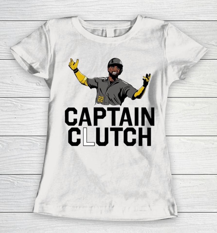 Pittsburgh Pirates Andrew Smiling Mccutchen Captain Clutch Women T-Shirt