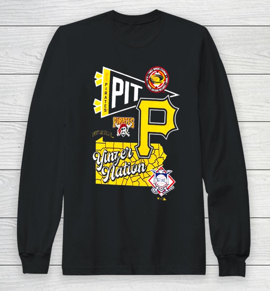 Pittsburgh Pirates Fanatics Branded Split Zone Long Sleeve T-Shirt