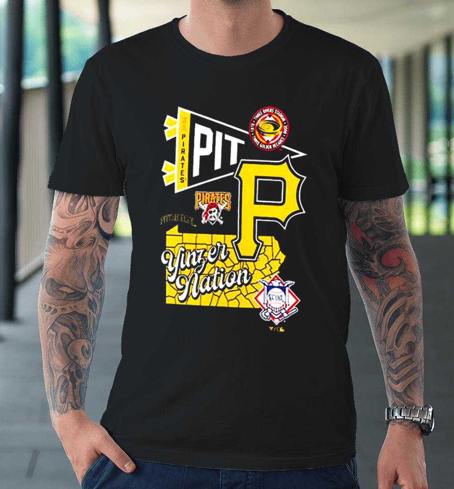 Pittsburgh Pirates Fanatics Branded Split Zone Premium T-Shirt