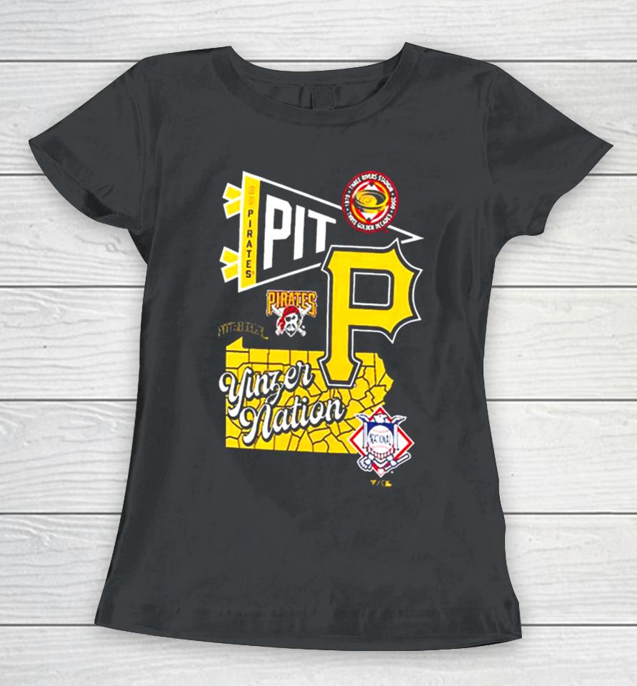 Pittsburgh Pirates Fanatics Branded Split Zone Women T-Shirt