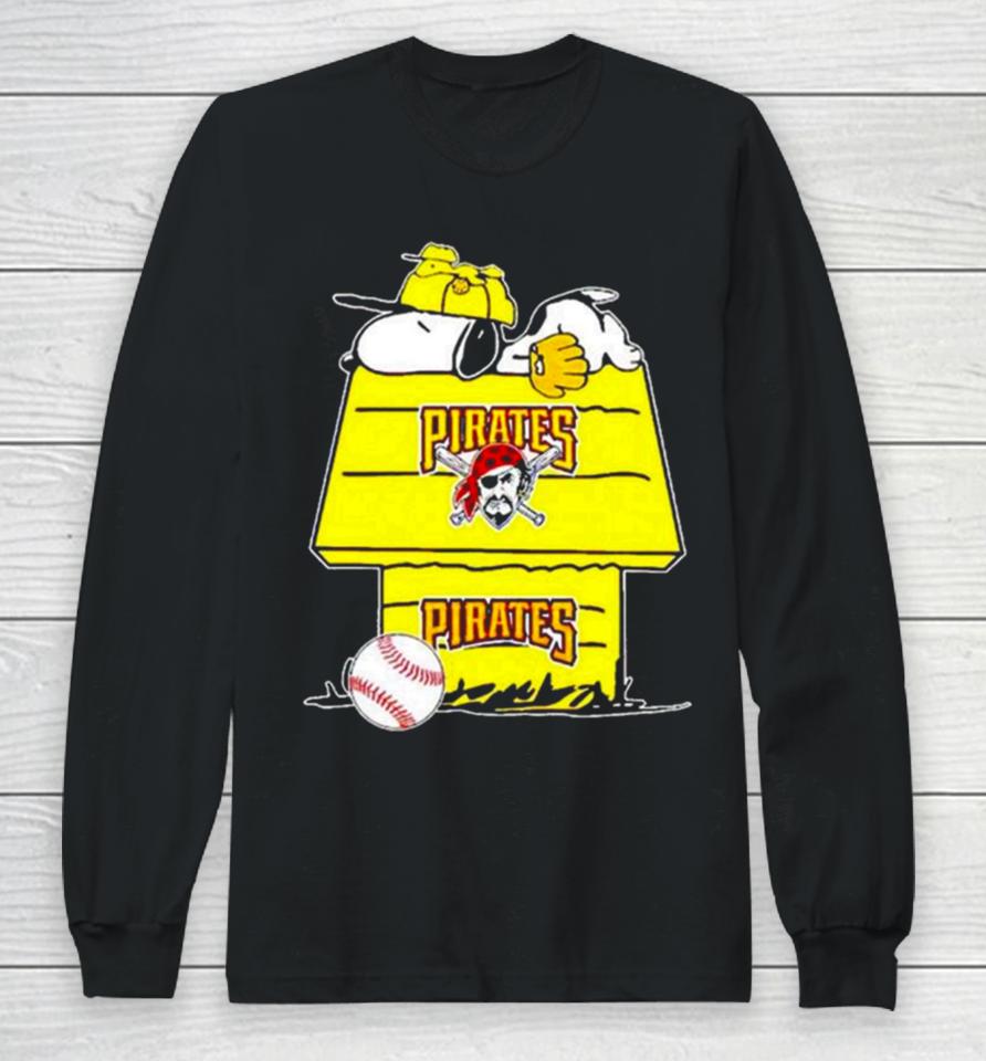 Pittsburgh Pirates Snoopy And Woodstock The Peanuts Baseball Long Sleeve T-Shirt
