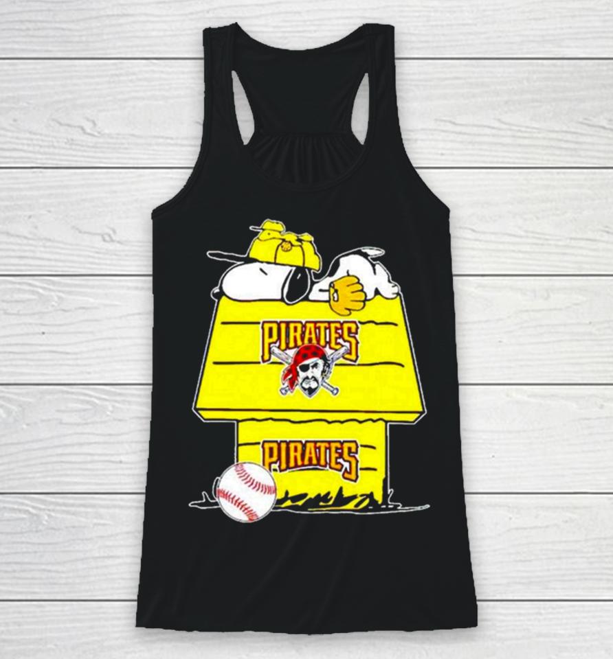 Pittsburgh Pirates Snoopy And Woodstock The Peanuts Baseball Racerback Tank