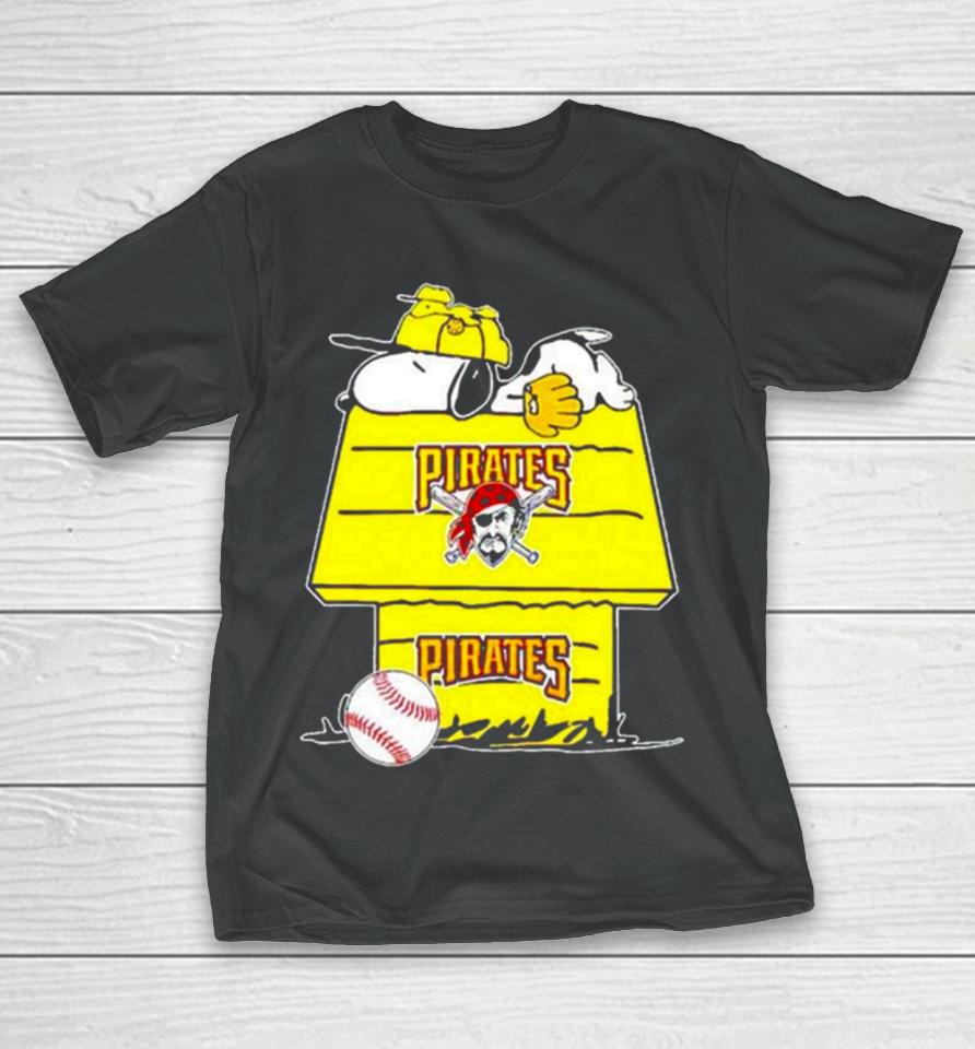 Pittsburgh Pirates Snoopy And Woodstock The Peanuts Baseball T-Shirt